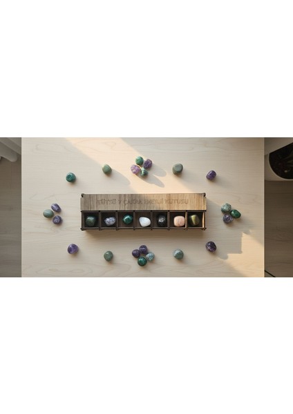 Tütsü 7 Çakra Enerji Kutusu – Doğal Kristal Taş Seti, Meditasyon ve Enerji Dengeleme, Şifa Taşları fırsatları