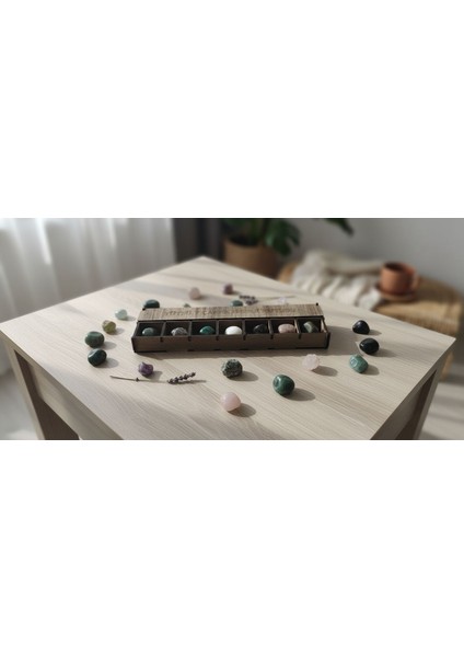 Tütsü 7 Çakra Enerji Kutusu – Doğal Kristal Taş Seti, Meditasyon ve Enerji Dengeleme, Şifa Taşları indirimleri