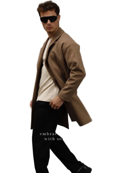 Kaşe Erkek Kaban Kanverengi fiyatları