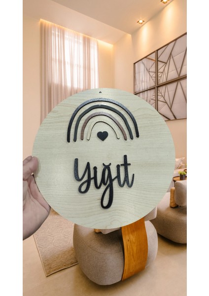 El Yapımı Ahşap Isim Yazılı Kapı Dekoru - Bebek ve Çocuk Odası Kapı Süsü fırsatları