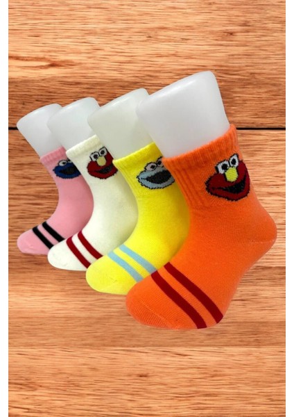 8 Çift Burun Dikişsiz Kurabiye Canavarı Desenli Kız Çocuk Soket fiyatları