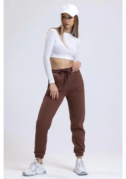 3 Iplik Şardonlu Paça Lastikli Eşofman Kahve IS001 fırsatları