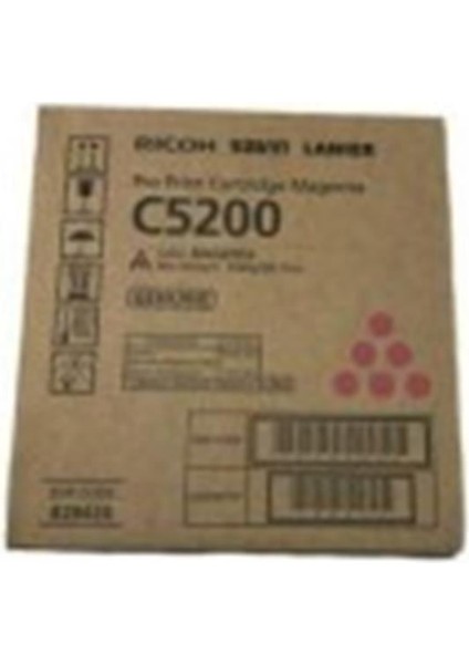 C5200M Magenta Kırmızı Orjinal Fotokopi Toneri Pro C5200 24.000 Sayfa