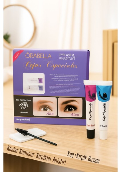 Kahve Kaş ve Kirpik Boyası Profesyonel Orabella 722167