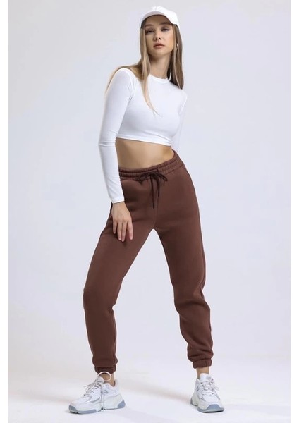 3 Iplik Şardonlu Paça Lastikli Eşofman Kahve IS001 indirimleri