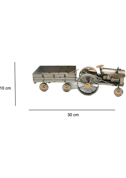 Dekoratif Metal Traktör Römorklu C1602