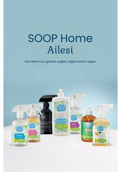 Home Beyaz Sabun Yüzey Temizleyici | Bitkisel Yağ Sabunu Bazlı | Klor SLES Fosfat Paraben Boya İçermez | İz Ve Leke Bırakmaz, Çizmeden Temizler, Durulama Gerektirmez | 5 L Refill