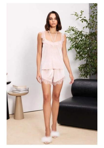 Kadife Saten 3'lü Kadın Pijama Takımı - 2845 modelleri