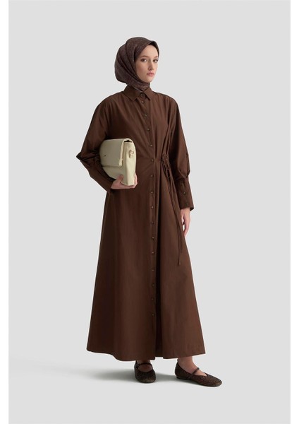 Gömlek Elbise 25KD1003 Kakao