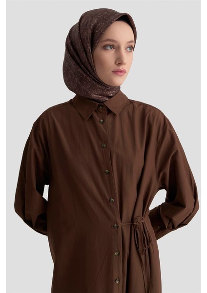 Gömlek Elbise 25KD1003 Kakao fırsatları