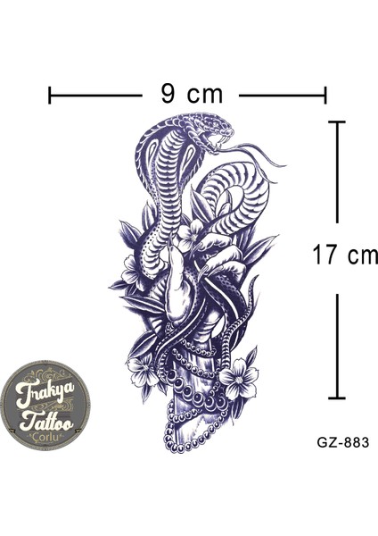 Yarı Kalıcı Dövme Geçici Yılan Dövmesi GZ-883