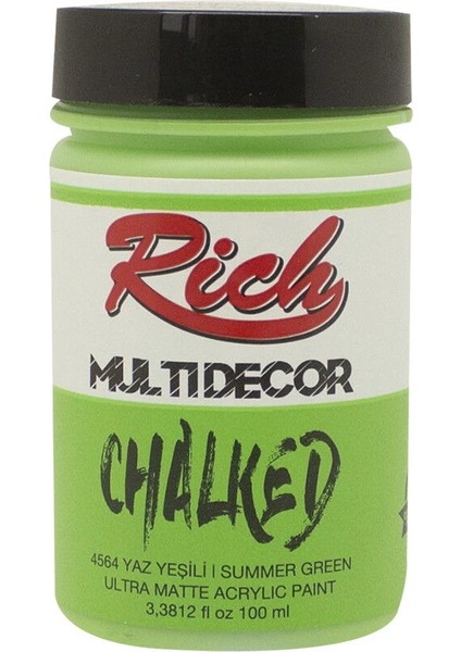 Multi Decor Chalked Akrilik Boya 100 Cc. 4564 Yazyeşili