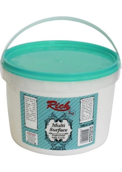 Multi Surface Her Yüzey Için Akrilik Boya 2500 Ml. 2104 Kardelen