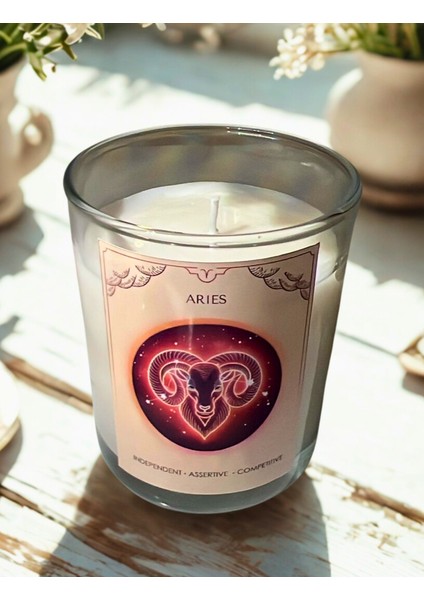 Koç Burcu Mum – Vanilya Kokulu Soya Mum | Scented Aries Candle – Handmade fiyatları