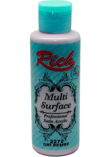 Multi Surface Her Yüzey Için Akrilik Boya 120 Cc. 2272 Gri Pembe