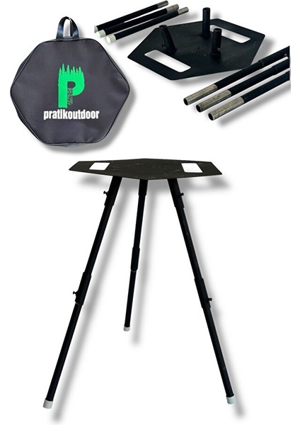 Altıgen Şömine & Katlanır Ateş Çukuru ve Mangal Seti (Ateş Çukuru + Izgara + Ayak Standı) fiyatları