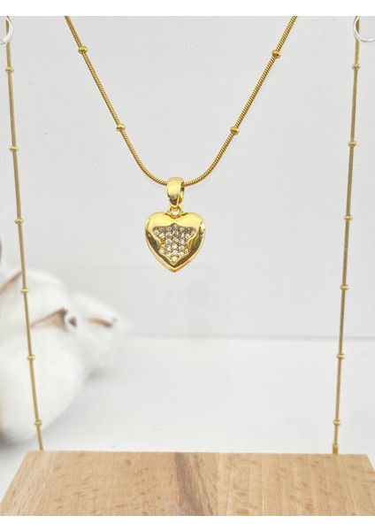 Taşlı Açılır Kalp Çelik Kolye modelleri