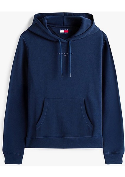 Kadın Regular Fit Kapüşonlu Kanguru Cepli Sweatshirt - Lacivert indirimleri