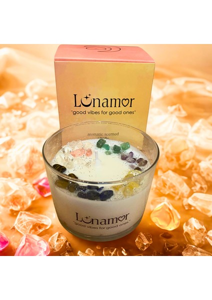 Çakra Dengeleme & Aktifleştirme Tılsımlı Ritüel Mumu – Yasemin Esanslı Soya Wax – 7 Çeşit Doğal Taş modelleri