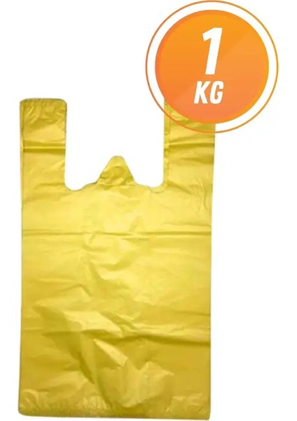 Sarı Atlet Poşet, Hışır Market Poşeti Orta Boy 1 kg