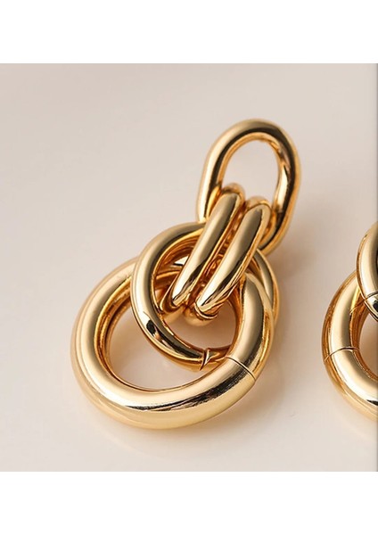 Xuping Çelik Gold Retro Tarz Kadın Halka Küpe indirimleri