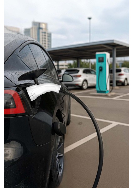 22KW Tip 2 5m Şarj Kablosu + Su Geçirmez Taşıma Çantası Seti | 32A Trifaze