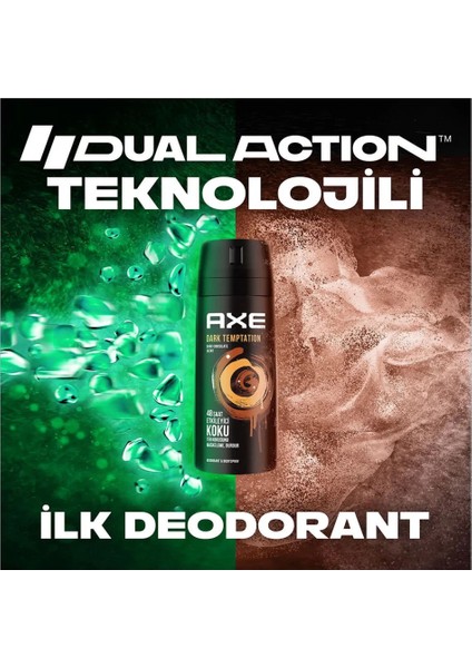 3 Adet Axe Dark Temptatıon Bay Parfüm Kofre 150 ml indirimleri
