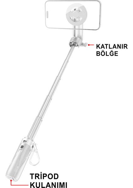 Magsafe Uyumlu Bluetooth Kumandalı Selfie Çubuğu & tripod fırsatları