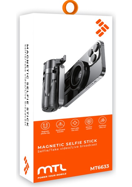 Magsafe Uyumlu Bluetooth Kumandalı Selfie Çubuğu & tripod