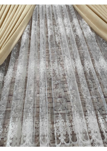 Perde Brode Tül 1/3 Pileli Ağır Gremajlı Osmanlı Desenli Tüm Odalara Uygun Yıkanabilir fırsatları