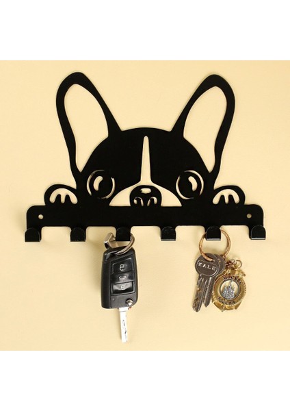 Loren Home Siyah Metal Köpek Anahtarlık