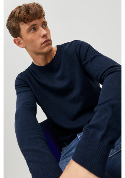 Erkek Basic Ince Lacivert Triko Kazak - 12208364 fiyatları