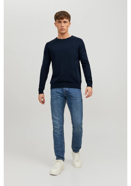 Erkek Basic Ince Lacivert Triko Kazak - 12208364 fırsatları