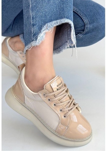 Bej Rugan Bağcıklı Spor Ayakkabı 261571 39