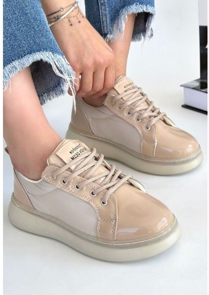 Bej Rugan Bağcıklı Spor Ayakkabı 261571 39 modelleri