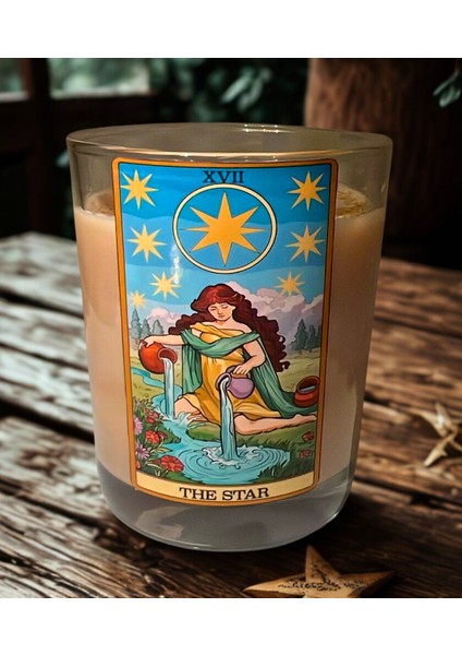 Yıldız Tarot Kartı – The Star – Kokulu Soya Wax Mum fiyatları