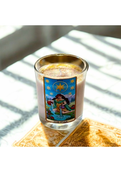 Yıldız Tarot Kartı – The Star – Kokulu Soya Wax Mum fırsatları