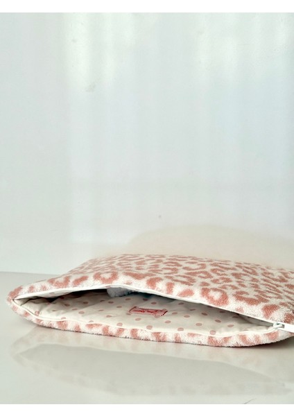 leopar Pembe Peluş-Welsoft 13-14-15-16 Inç Bilgisayar Çantası, Laptop Kılıfı, Notebook Kılıfı, Laptop çantas indirimleri