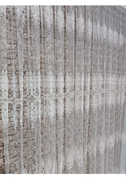 Perde Brode Tül 1/3 Pileli Ağır Gremajlı Osmanlı Desenli Tüm Odalara Uygun Yıkanabilir