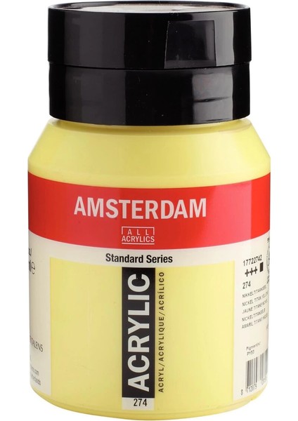 Amsterdam Akrilik Boya 500 Ml. 274 Nickel Titanium Yellow