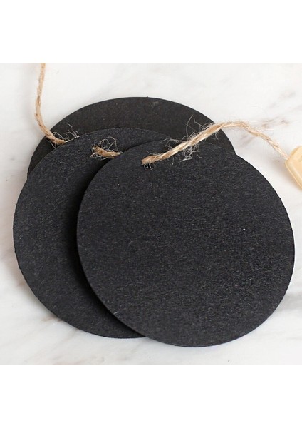 Loren 10'lu Yuvarlak Siyah Etiket ve Klipsli Etike