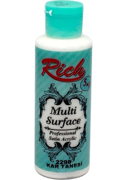 Multi Surface Her Yüzey Için Akrilik Boya 120 Cc. 2298 Kar Tanesi