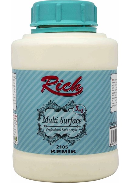 Multi Surface Her Yüzey Için Akrilik Boya 1750 Gr. 2105 Kemik