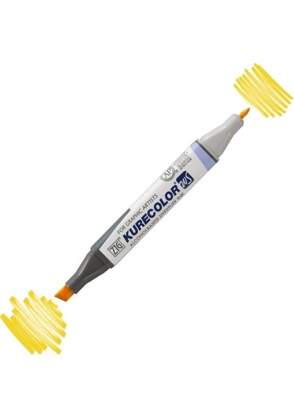 Kurecolor Twin S Grafik Çizim Marker Kalemi 106 Yellow