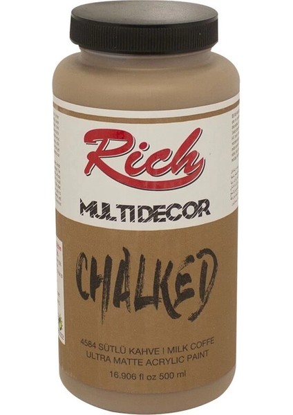 Multi Decor Chalked Akrilik Boya 500 Cc. 4584 Sütlü Kahve