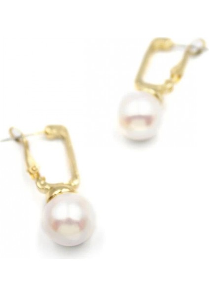 Incili Küpe - Beyaz