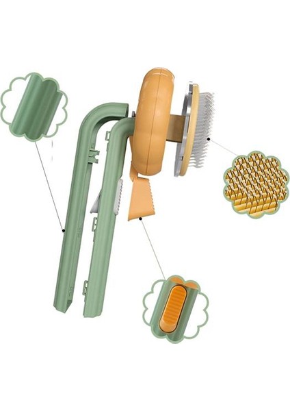 Plastik Yeşil Evcil Hayvan Bakım Pet Fırçası Çok Amaçlı Pet Fırçası Yeşil (5282) indirimleri