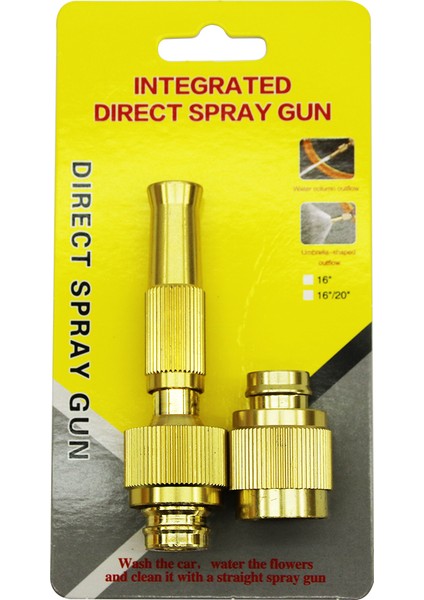 Sarı - Alüminyum Hortum Fiskiye Aparatı Çift Fonksiyonlu (5282)