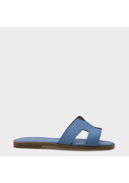 Kadın Cilt Halsey Terlik Suni Deri Mavi Konforlu Kullanım İçin fiyatları