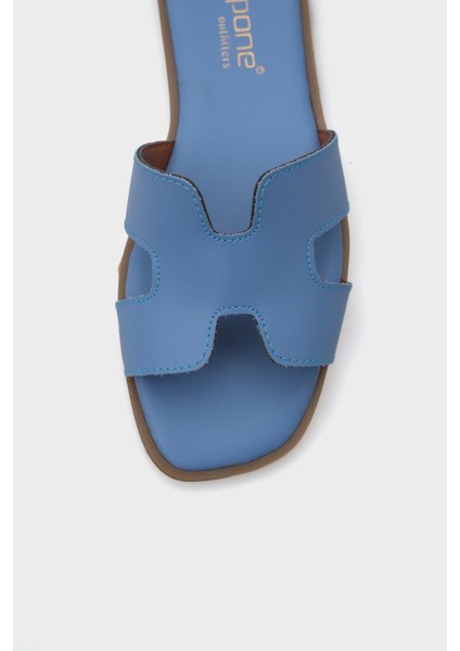 Kadın Cilt Halsey Terlik Suni Deri Mavi Konforlu Kullanım İçin fırsatları